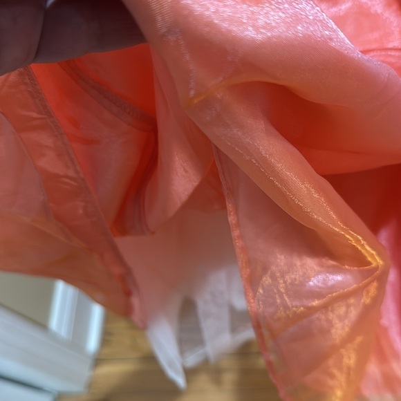 Betsy & Adam Pink Sundress with Spaghetti Straps for Prom - Picture 7 of 10